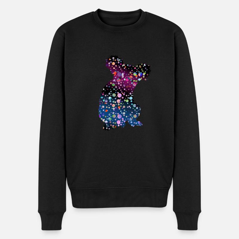 Lustige Koala-Geschenkidee - Männer Premium Bio Pullover - Schwarz