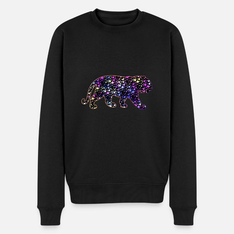 Lustige Tiger-Geschenkidee - Männer Premium Bio Pullover - Schwarz