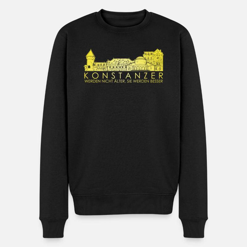 Konstanz Bodensee Konstanzer - Männer Premium Bio Pullover - Schwarz