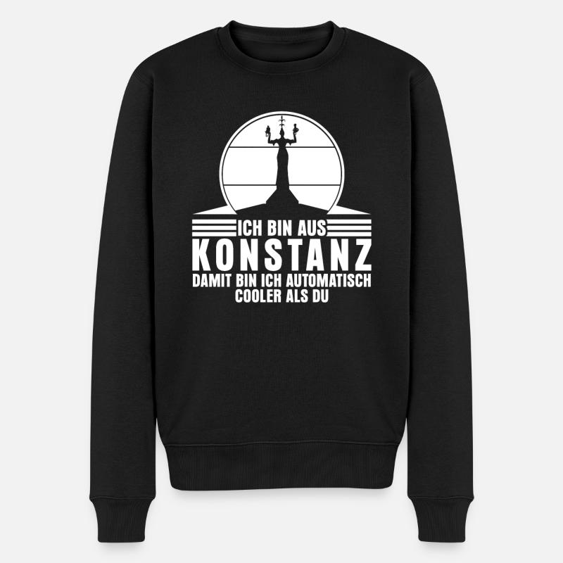 Konstanz Bodensee Urlaub Konstanzer - Männer Premium Bio Pullover - Schwarz