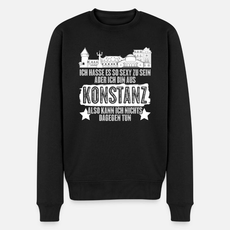 Bodensee Konstanz - Männer Premium Bio Pullover - Schwarz