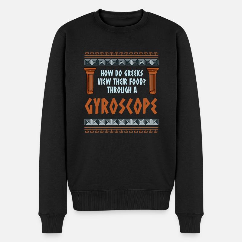 Antike Griechische Mythologie und Griechisches - Männer Premium Bio Pullover - Schwarz