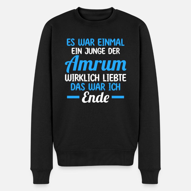 Nordsee Amrum - Männer Premium Bio Pullover - Schwarz