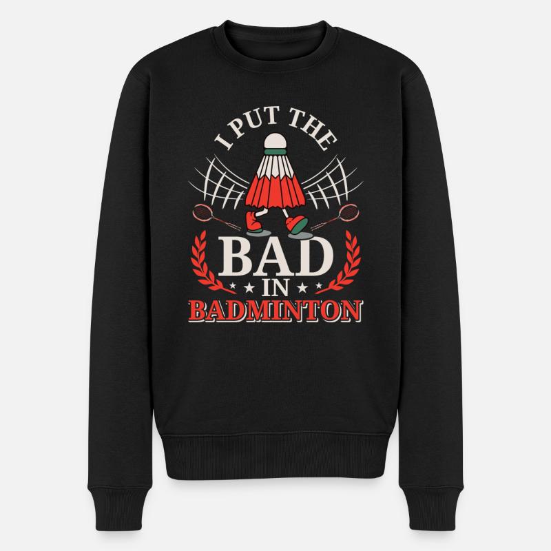 Federball Badminton - Pull Premium bio Homme - noir