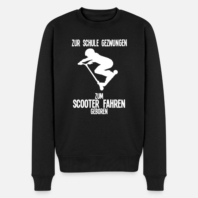 Scooter Roller Roller Fahren Geschenk - Männer Premium Bio Pullover - Schwarz