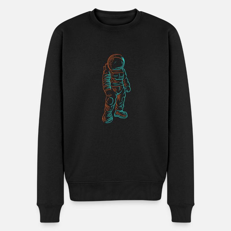 Astronaut Raumfahrer Kosmonaut - Männer Premium Bio Pullover - Schwarz
