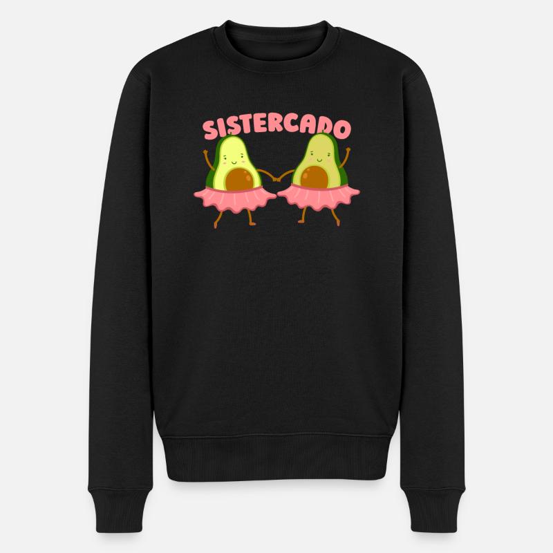 Schwester - Männer Premium Bio Pullover - Schwarz