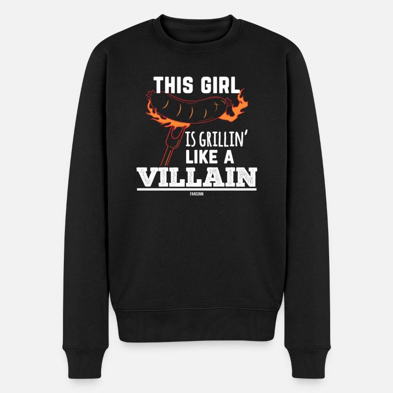 Cette fille est Grillin ́ comme un méchant - Pull Premium bio Homme - noir