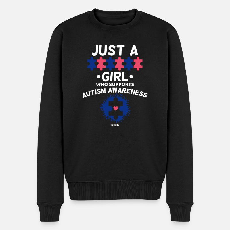 Autisme Filles Syndrome d’Asperger - Pull Premium bio Homme - noir