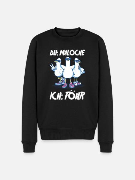 Nordsee Tauben Föhr - Männer Premium Bio Pullover - Schwarz