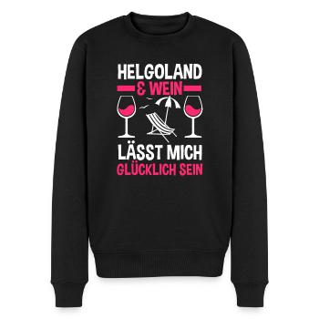 Nordsee Wein Helgoland - Männer Premium Bio Pullover - Schwarz - Vorne - Nico (187cm)