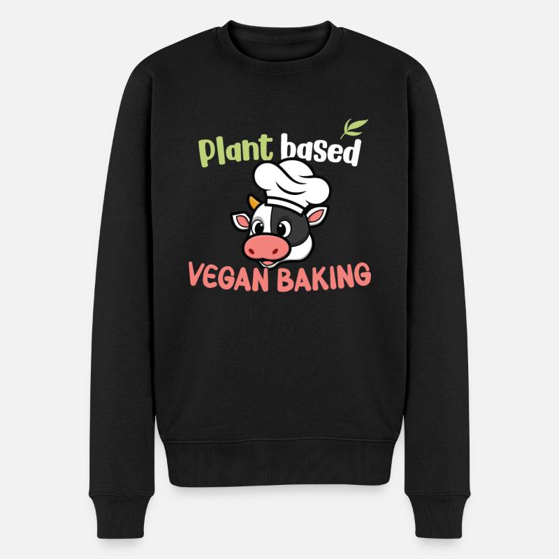 Plant based - Vegan Baking - Männer Premium Bio Pullover - Schwarz