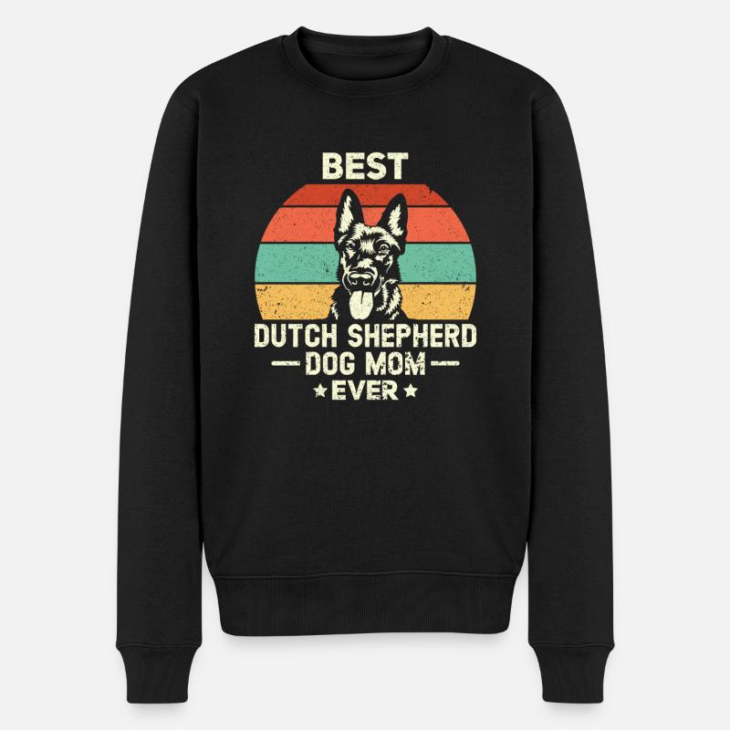 Holländischer Schäferhund Berger hollandais - Pull Premium bio Homme - noir