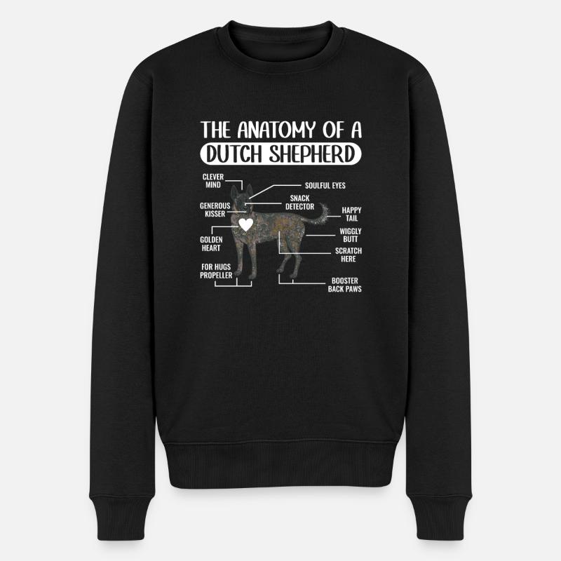 Holländischer Schäferhund Dutch Shepherd - Männer Premium Bio Pullover - Schwarz