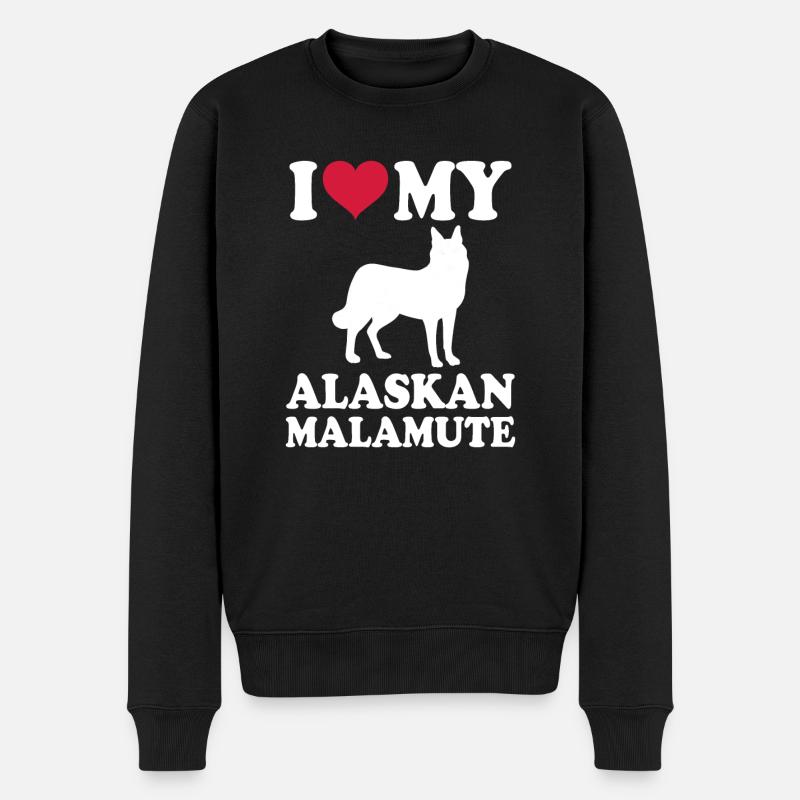 Alaska Malamute Chiens Cadeaux - Pull Premium bio Homme - noir