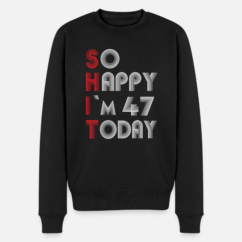47 ans - Pull Premium bio Homme - noir