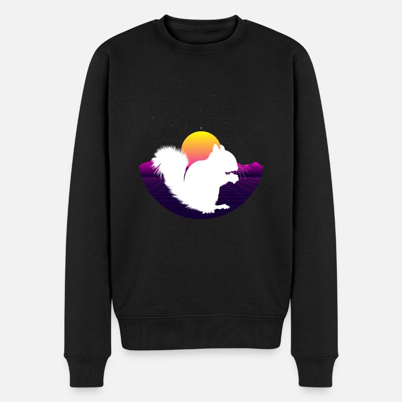 Eichhörnchen - Männer Premium Bio Pullover - Schwarz