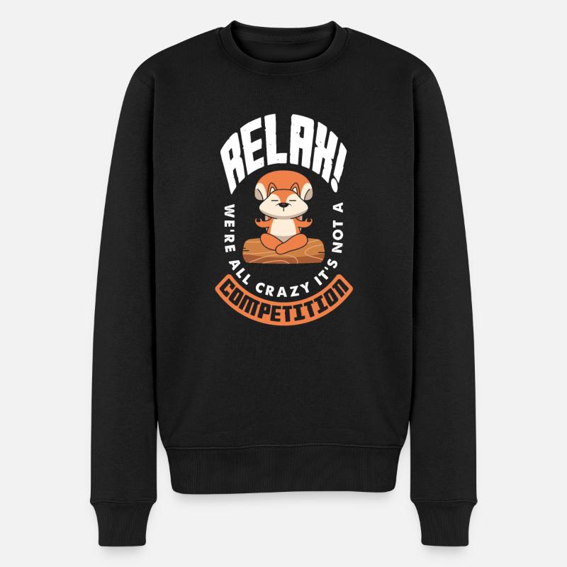 Eichhörnchen - Männer Premium Bio Pullover - Schwarz