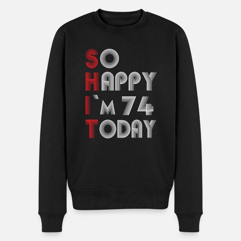 74 ans - Pull Premium bio Homme - noir