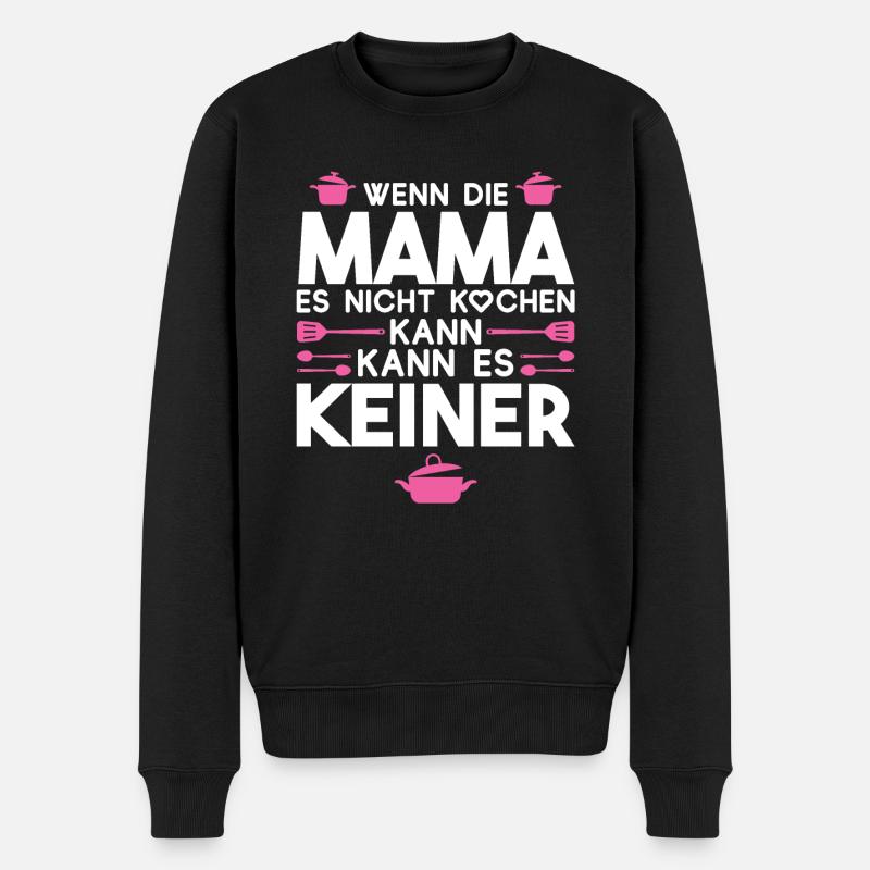 Mutter Familie Mama Geschenk - Männer Premium Bio Pullover - Schwarz