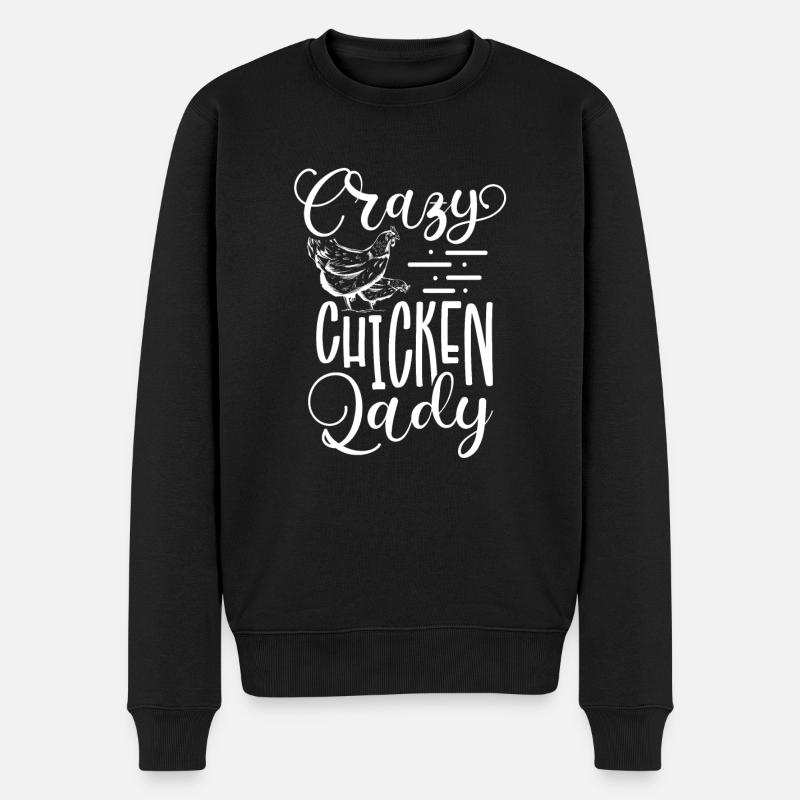 Crazy Chicken Dad - Pull Premium bio Homme - noir