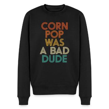 Corn Pop Was A Bad Dude Funny Meme - Men's Premium Organic Jumper - black - Front - Nico (187cm)