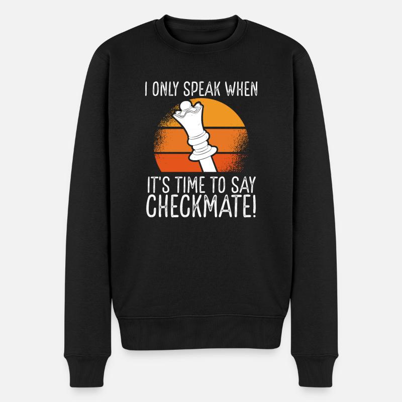 Je ne parle que checkmate - Pull Premium bio Homme - noir