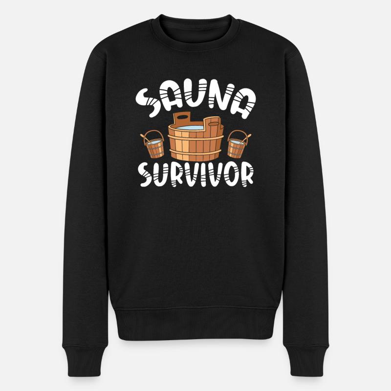 Sauna des survivants - Pull Premium bio Homme - noir