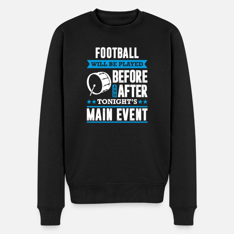 Funny Marching Band Season Bass Drum Spieler - Männer Premium Bio Pullover - Schwarz