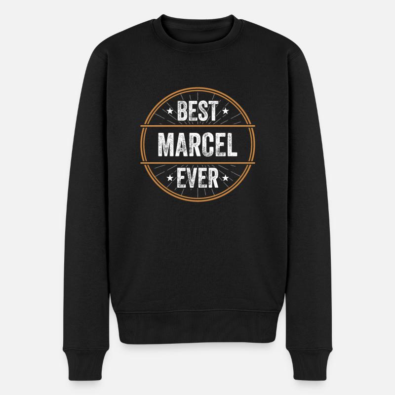 Meilleur cadeau de prénom Marcel Ever - Pull Premium bio Homme - noir