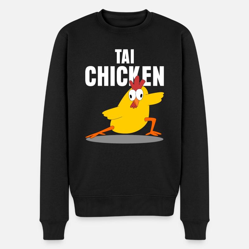 Poulets Poulet Éleveur Tai Poulet - Pull Premium bio Homme - noir