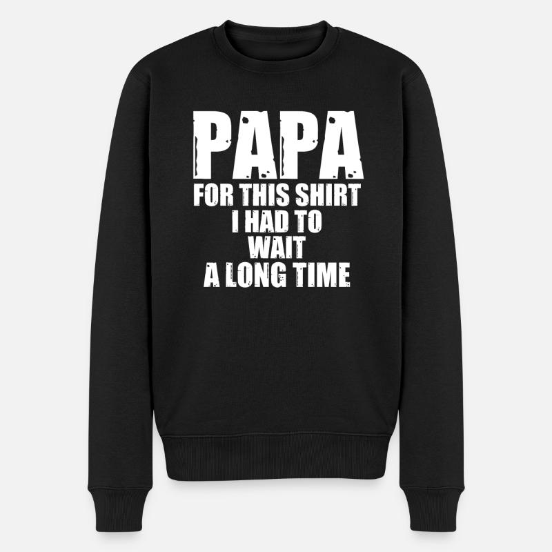 Papa Opa Vatertag Geschenk - Männer Premium Bio Pullover - Schwarz