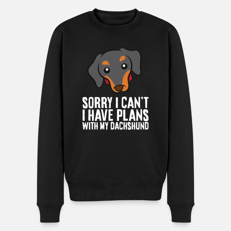 Ich kann leider nicht, ich habe Pläne mit meinem - Männer Premium Bio Pullover - Schwarz