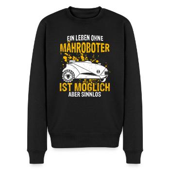 Mähroboter Garten Rasenroboter Mäher Geschenk - Männer Premium Bio Pullover - Schwarz - Vorne - Nico (187cm)
