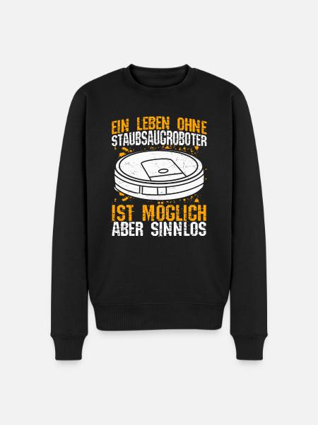 Staubsaugroboter Staubsauger Roboter - Männer Premium Bio Pullover - Schwarz
