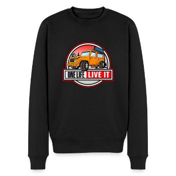 On le vit - Pull Premium bio Homme - noir - Devant - Nico (187cm)