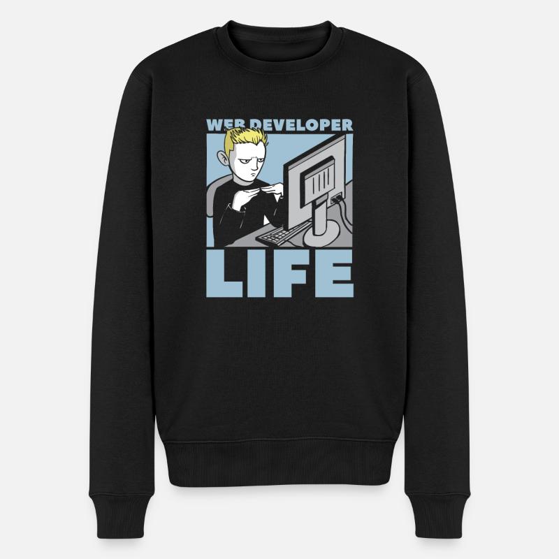 Web Entwickler Webdeveloper Web-Entwickler - Männer Premium Bio Pullover - Schwarz