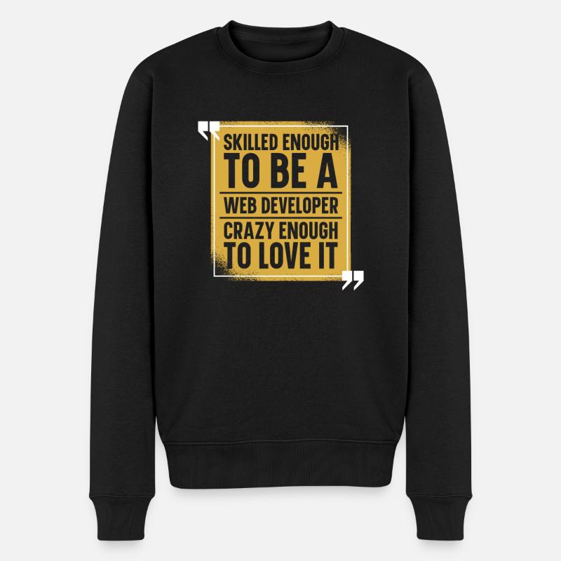 Web Entwickler Webdeveloper Web-Entwickler - Männer Premium Bio Pullover - Schwarz