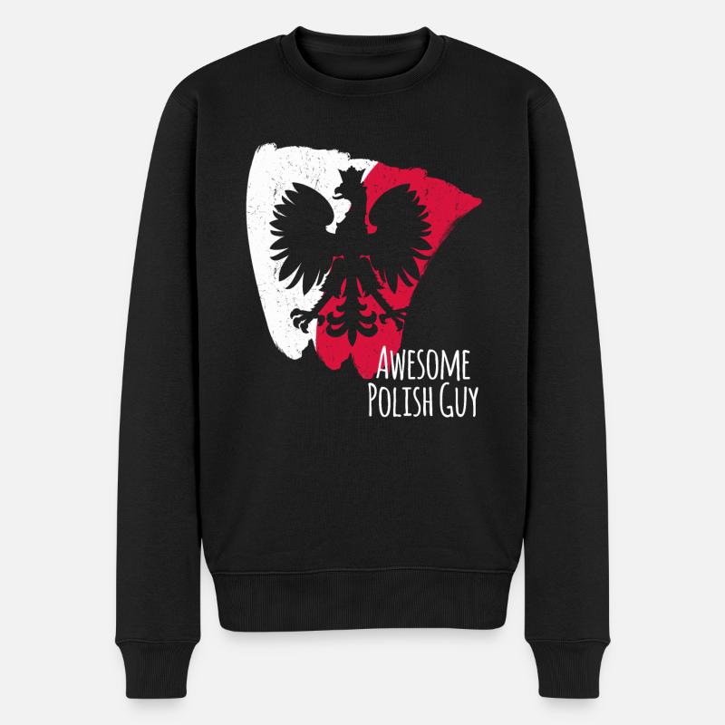 Pologne Polonais Drapeau polonais - Pull Premium bio Homme - noir