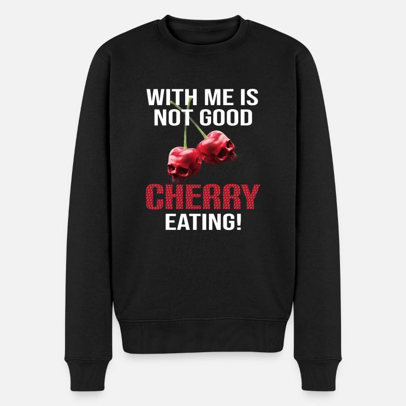Good cherry eating - Denglish Sprüche Denglisch - Männer Premium Bio Pullover - Schwarz