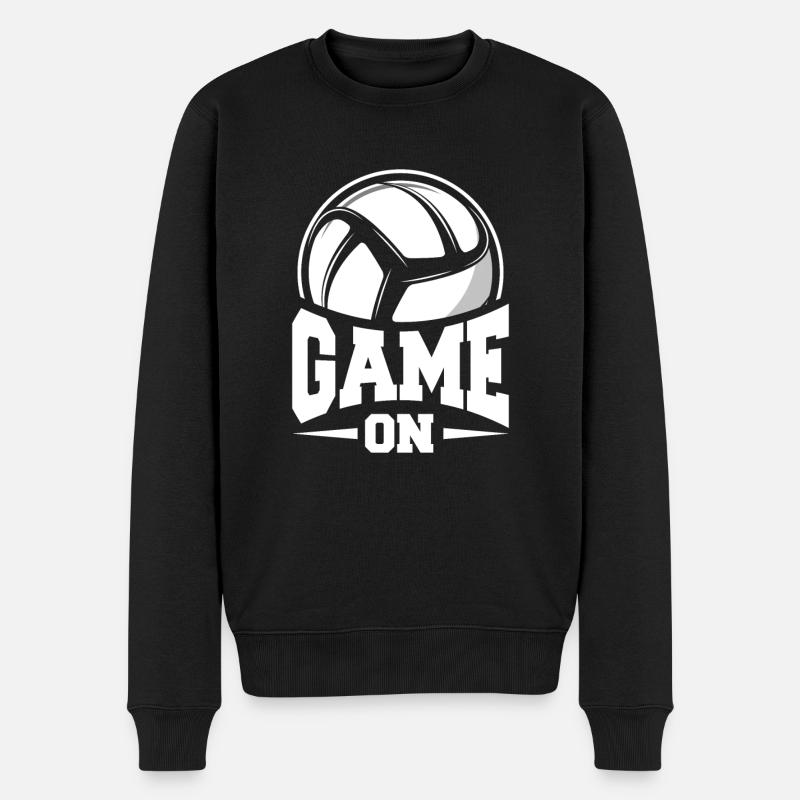 Lustiges Volleyball Geschenk - Männer Premium Bio Pullover - Schwarz