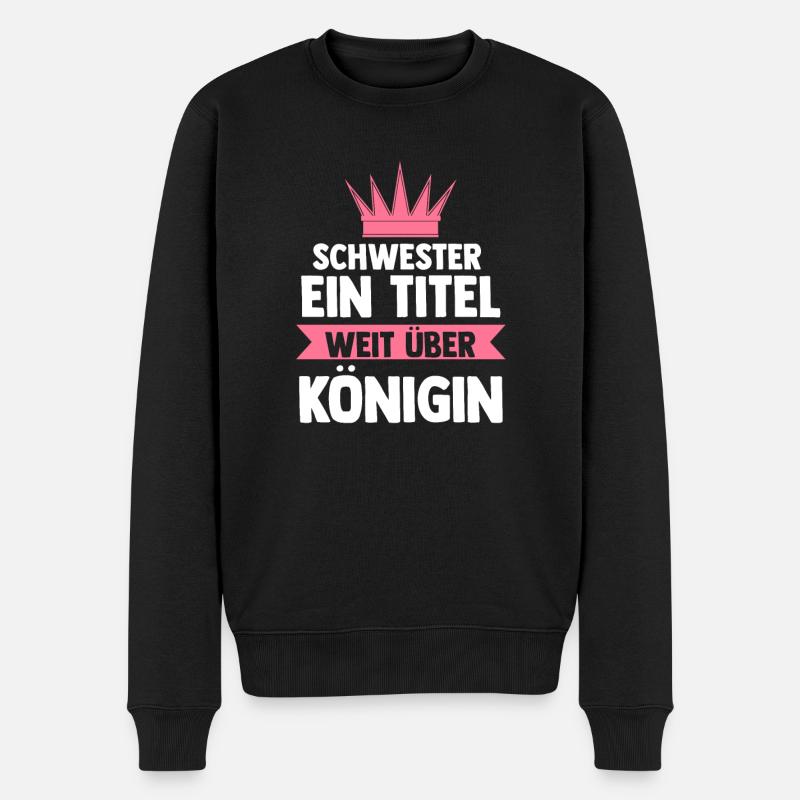 Geschwister Familie Schwestern Schwester - Männer Premium Bio Pullover - Schwarz