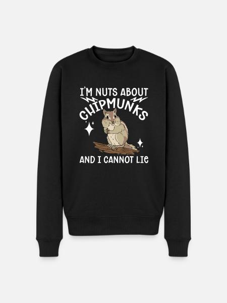 Chipmunk Rodent Gift - Men's Premium Organic Jumper - black