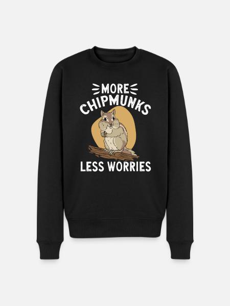 Chipmunk Rodent Gift - Men's Premium Organic Jumper - black