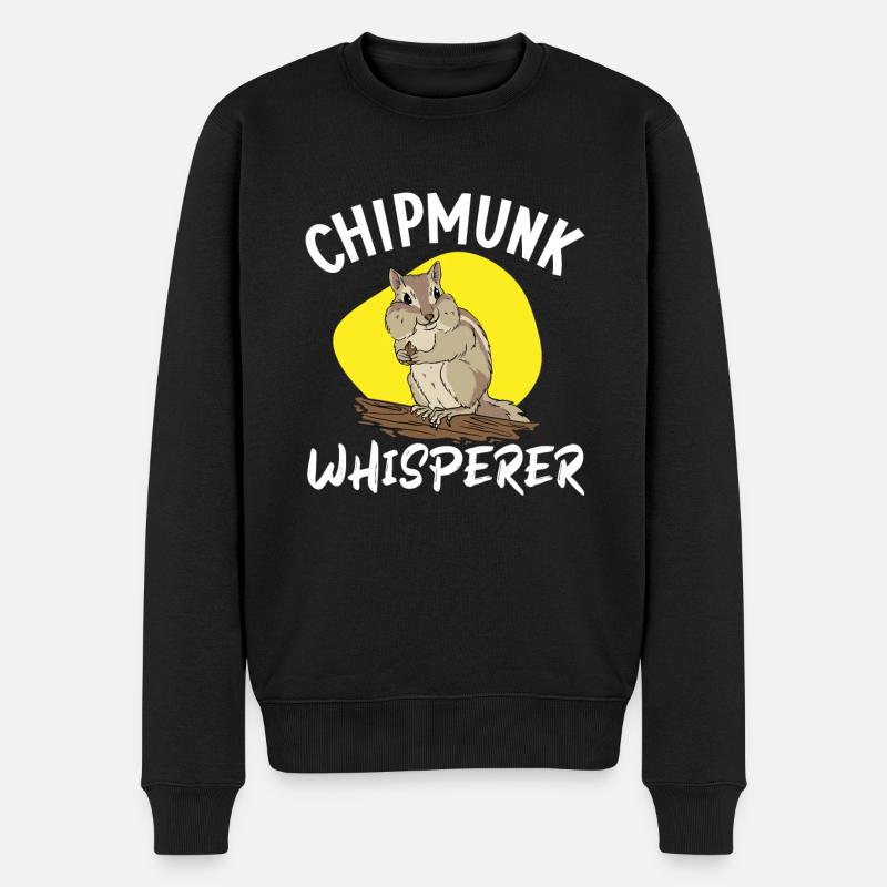 Streifenhörnchen Chipmunk Nagetier Geschenk - Männer Premium Bio Pullover - Schwarz
