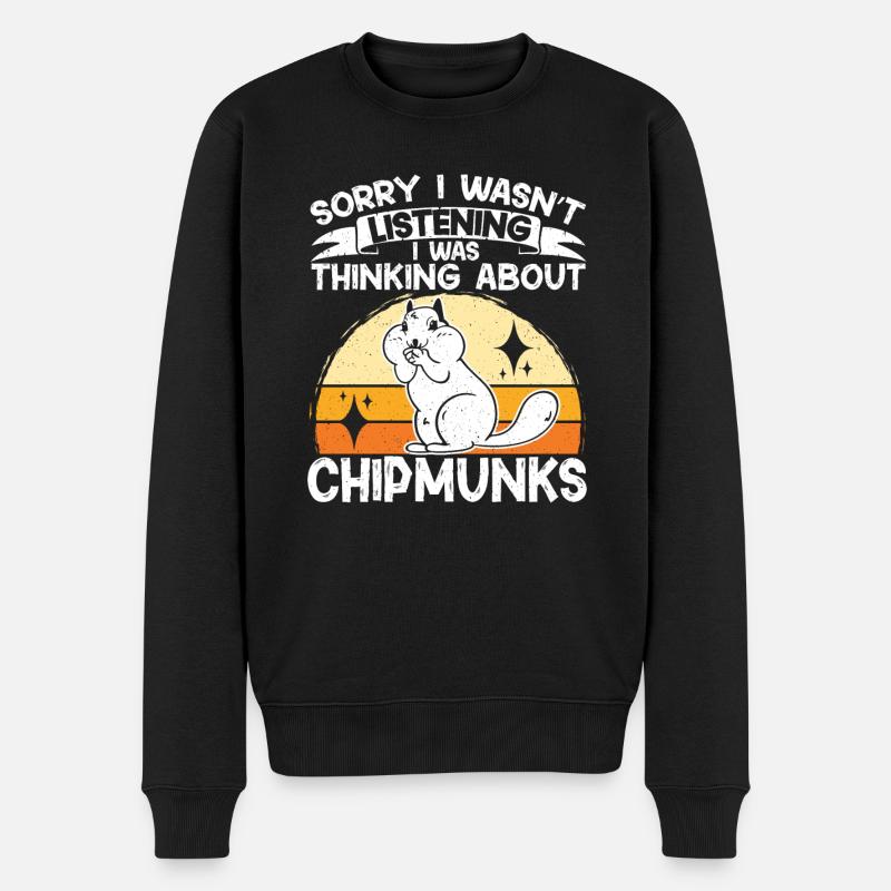 Cadeau de rongeur chipmunk - Pull Premium bio Homme - noir