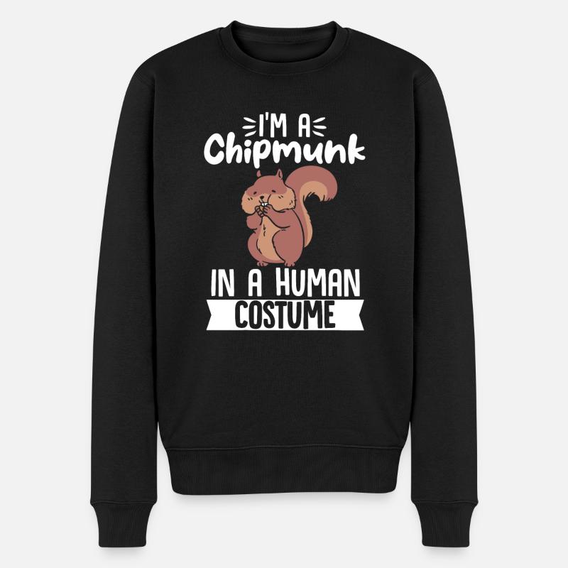 Cadeau de rongeur chipmunk - Pull Premium bio Homme - noir