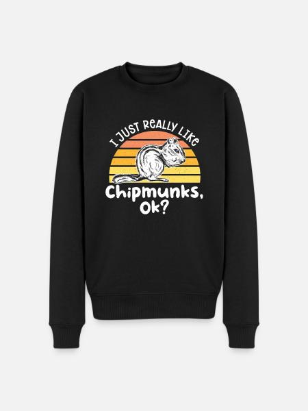 Chipmunk Rodent Gift - Men's Premium Organic Jumper - black