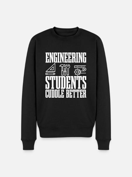 Engineering Students Cuddle Better 2 - Men's Premium Organic Jumper - black
