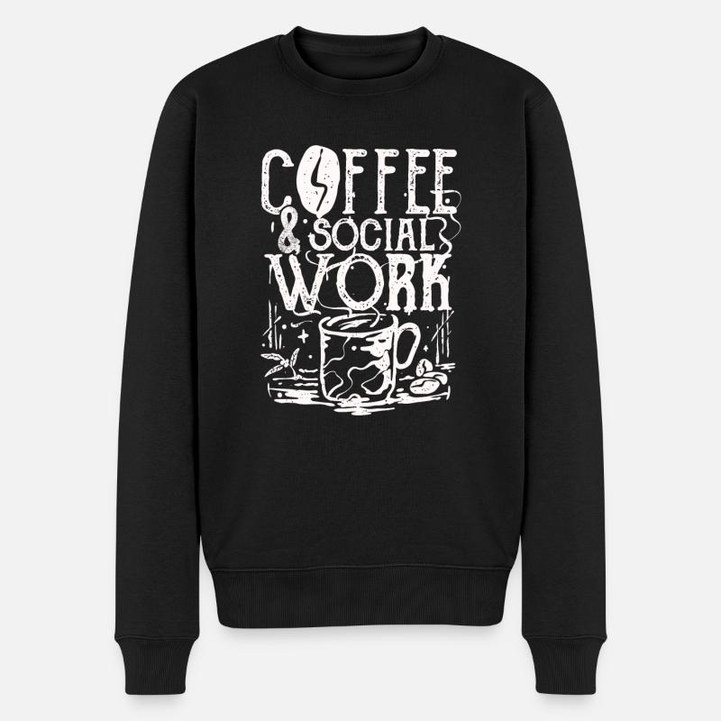 Café Travail social - Pull Premium bio Homme - noir